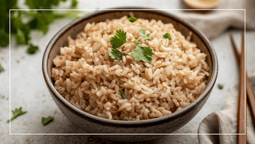 a bowl of fluffy cooked brown rice 